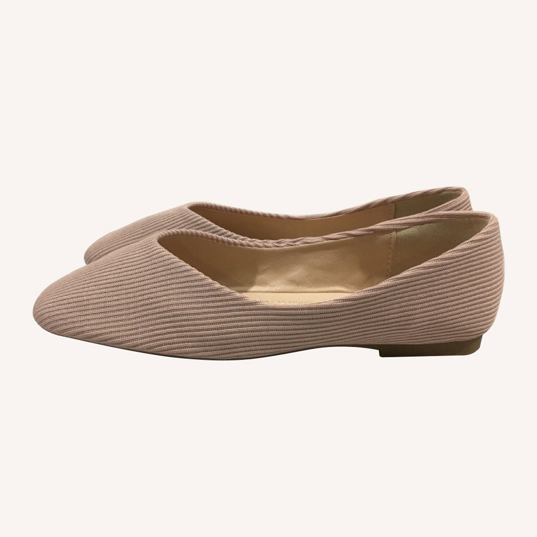 Amulet Square Flat Pumps Women's Shoes Teens 20s 30s Korean Fashion Korean Office Casual Large Sizes Soft Low Heels
