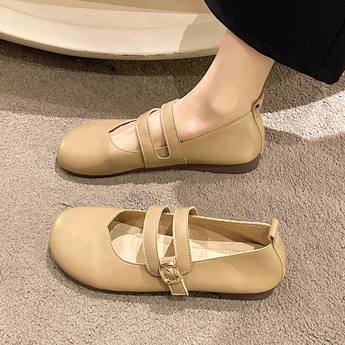 アミュレット Amulet フラットヒールパンプス 春 夏 秋 冬 韓国ファッション 10代 20代 30代 レディース シンプル おしゃれ 可愛い 楽チン シューズ 靴