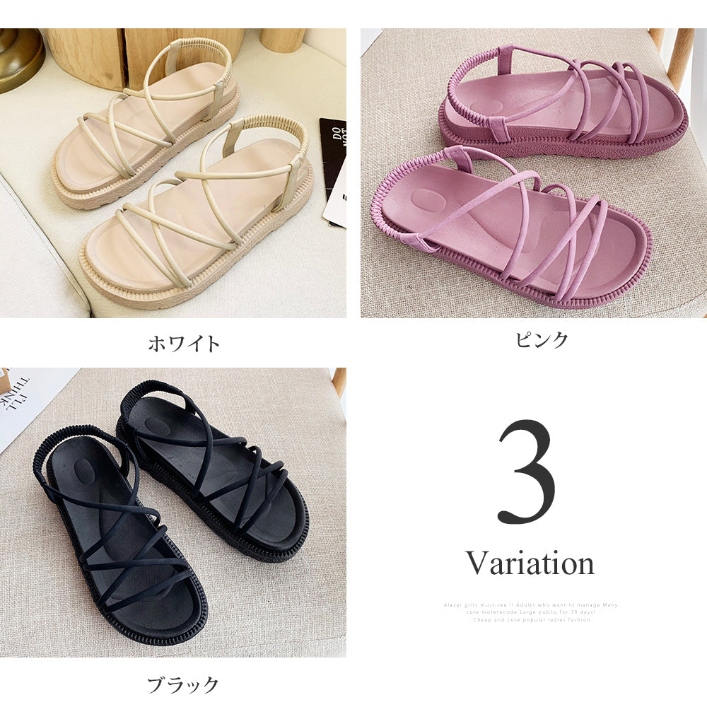 アミュレット Amulet ナローストラップサンダル 厚底 シンプル おしゃれ かわいい レディース