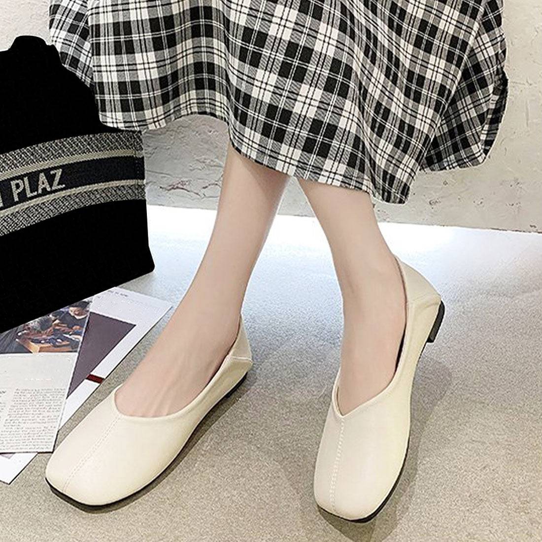 アミュレット Amulet フラットパンプス レディース シューズ シンプル ぺたんこ カジュアル 柔らか素材