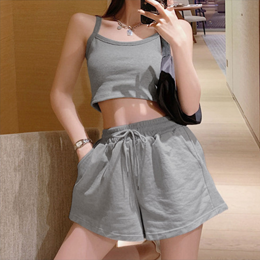 アミュレット Amulet セットアップ3点セット レディース ルームウェア リラックス カジュアル 着回し