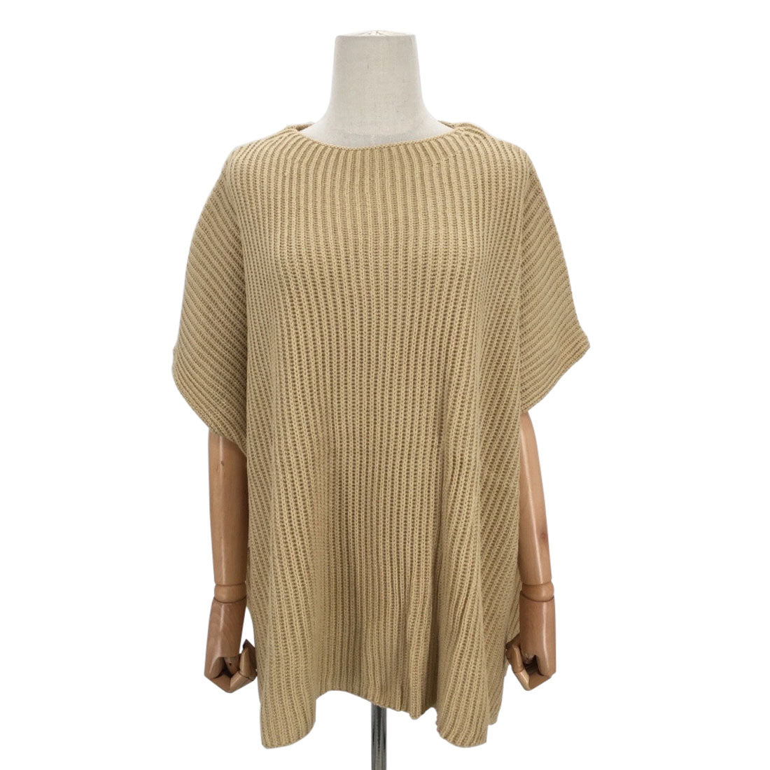 アミュレット Amulet レイヤード風ニットベスト レディース トップス 袖あり 無地 スリット ゆったり シンプル