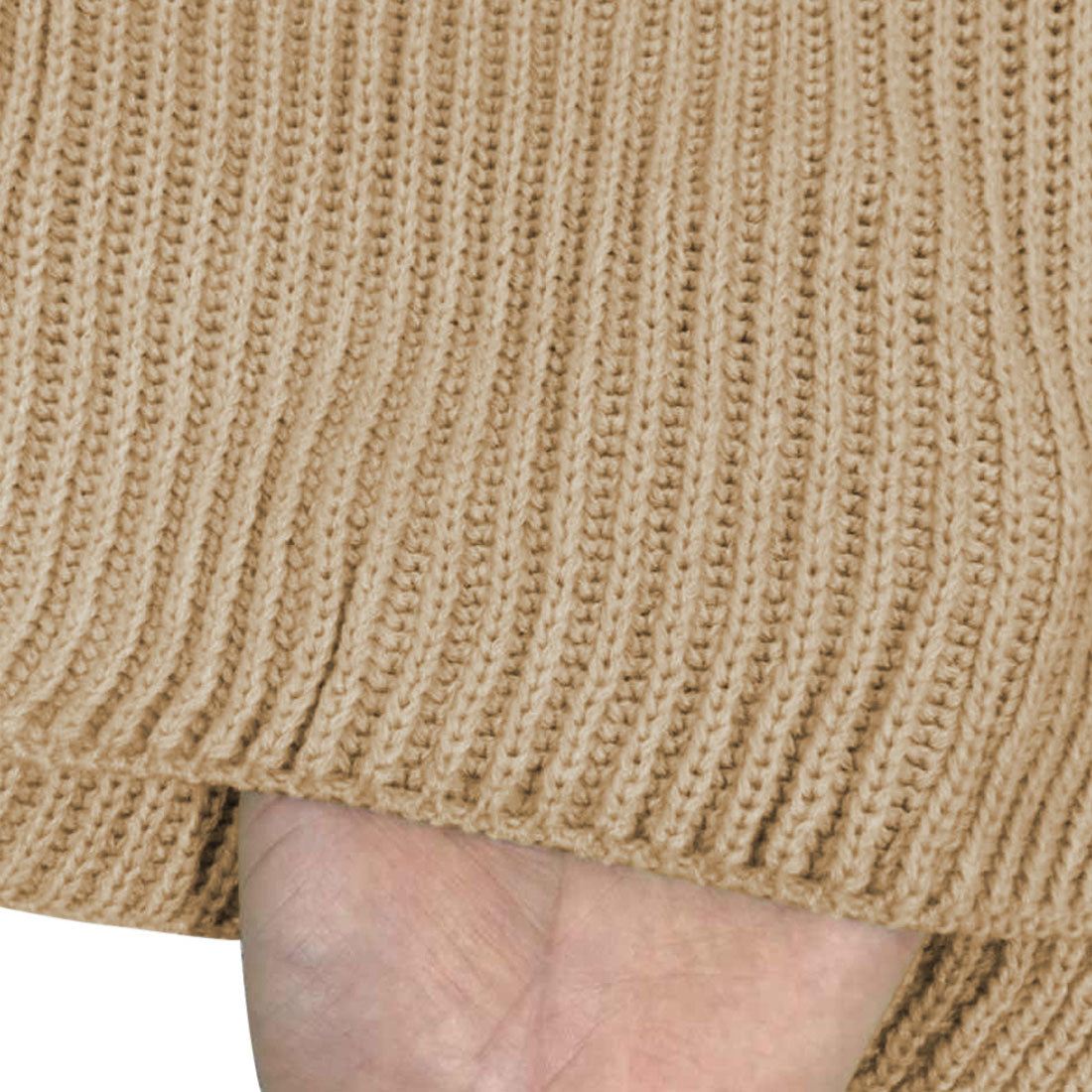 アミュレット Amulet レイヤード風ニットベスト レディース トップス 袖あり 無地 スリット ゆったり シンプル