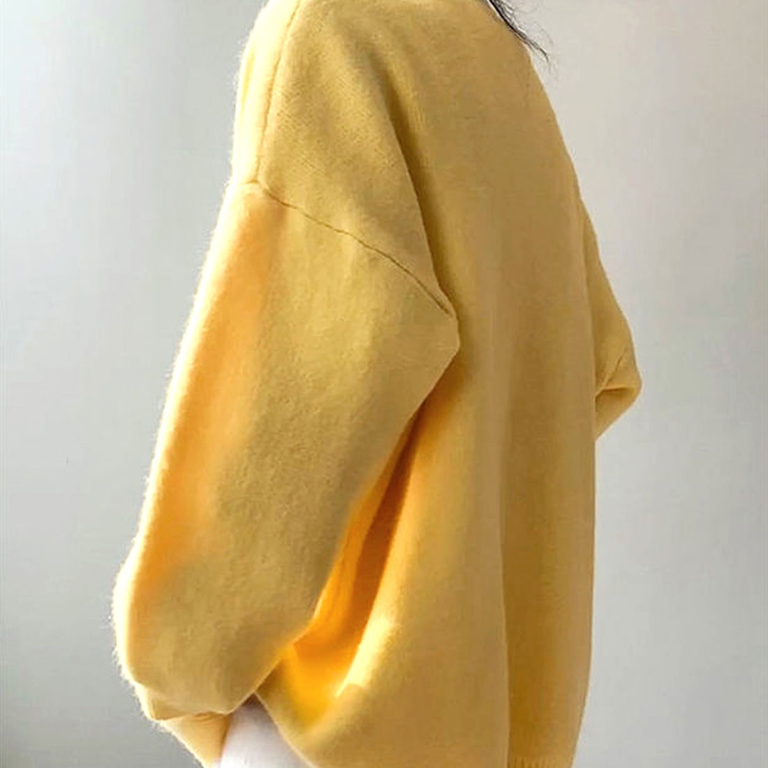 アミュレット Amulet ポケット付きニットカーディガン レディース Vネック 無地 温かい 色違い シンプル （ホワイト） ホワイト