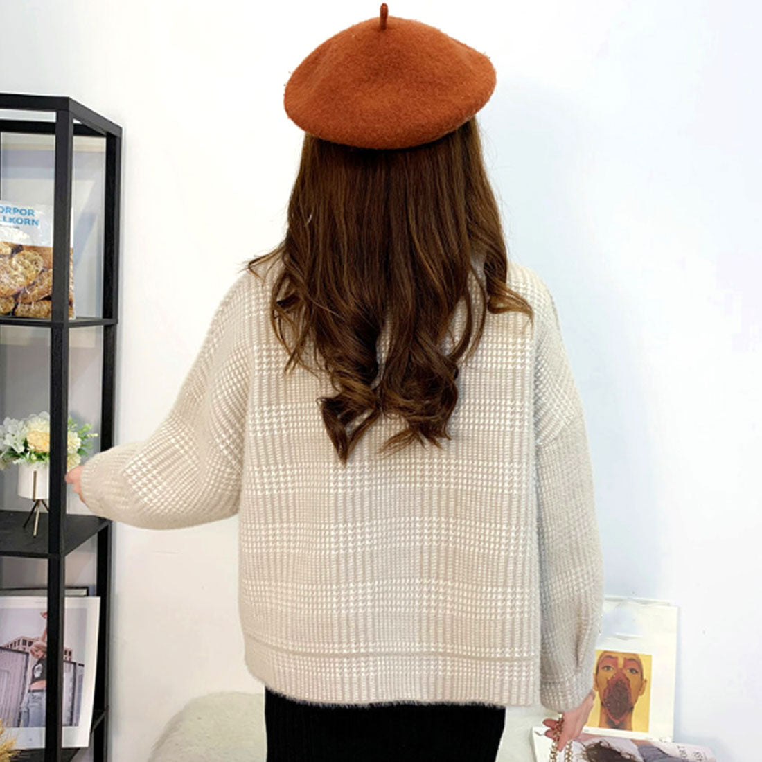 アミュレット Amulet チェック柄ジャケット レディース アウター 長袖 秋服 冬服 10代 20代 30代 韓国ファッション 韓国 ポケット 可愛い カジュアル