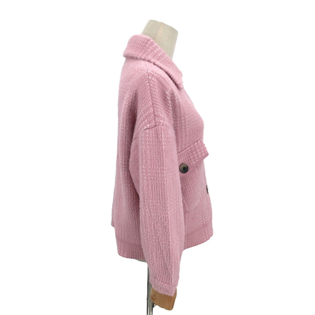 アミュレット Amulet チェック柄ジャケット レディース アウター 長袖 秋服 冬服 10代 20代 30代 韓国ファッション 韓国 ポケット 可愛い カジュアル