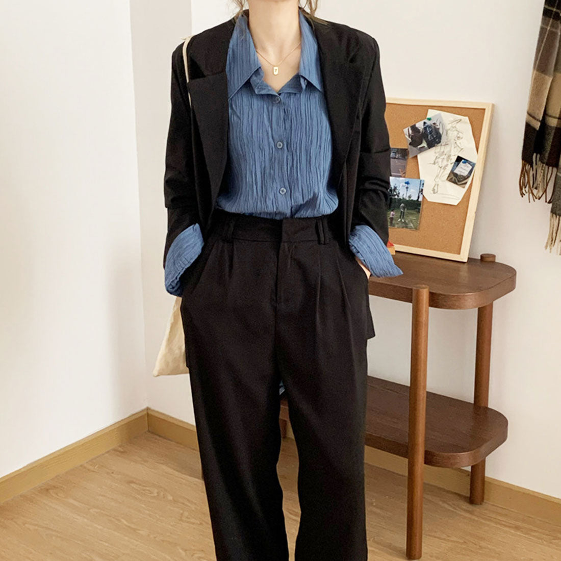 アミュレット Amulet ワッシャー加工シャツ レディース トップス 長袖 無地 10代 20代 30代 韓国ファッション 韓国 オフィスカジュアル シンプル 使い回し （ベージュ） ベージュ
