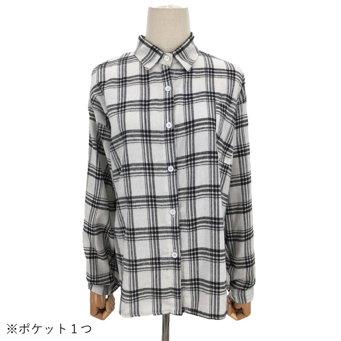 Amulet Checkered Oversized Shirt for Women, Tops, Long Sleeves, Autumn Clothes, Winter Clothes, Teens, 20s, 30s, Korean Fashion, Korea, Large Sizes, Casual, Classic, Mix and Match