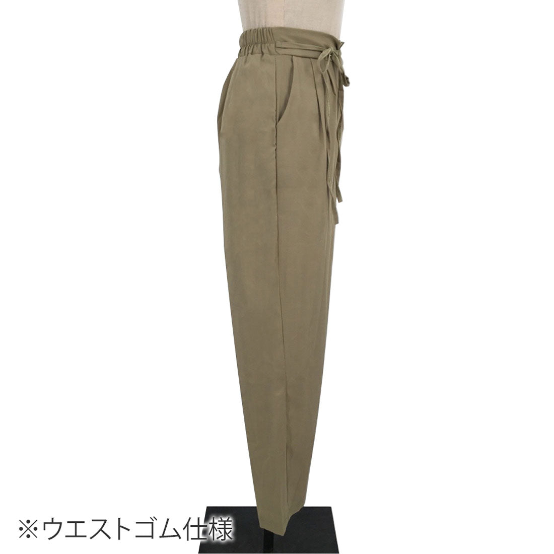 アミュレット Amulet サイドリボンワイドパンツ レディース ボトムス 秋服 春服 無地 フルレングス 10代 20代 30代 韓国ファッション 韓国 大きいサイズ ストリート