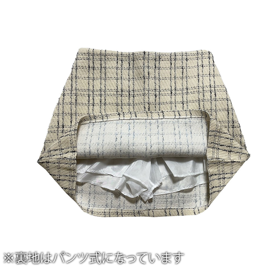 アミュレット Amulet ツイード風ミニスカート レディース カジュアル 10代 20代 30代 韓国ファッション 韓国 春 秋服 夏服 可愛い 大人 柄 ハイウエスト