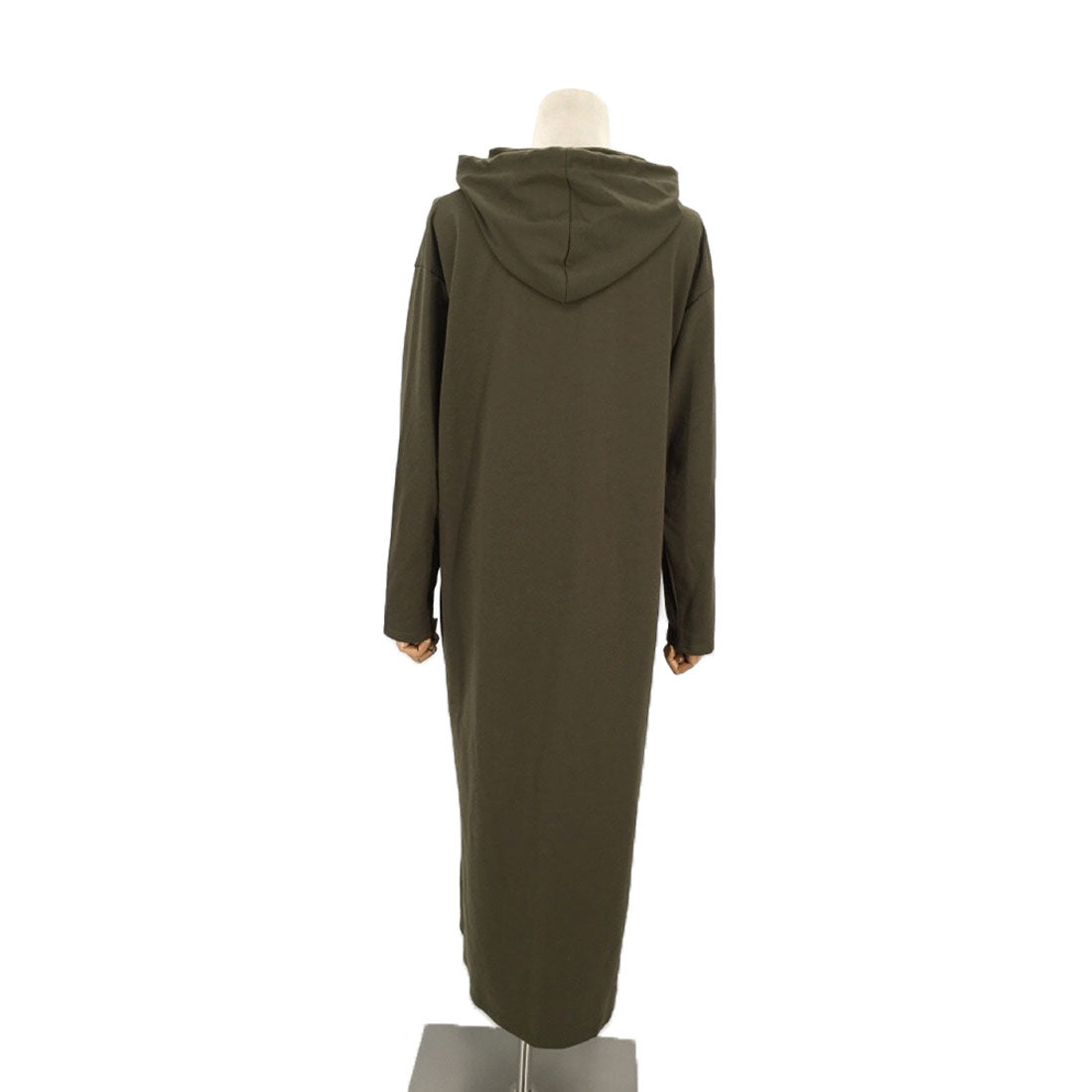 Amulet Women's Hoodie Dress, Long, for Teens, 20s, 30s, Korean Fashion, Korean, Casual, Spring, Autumn, Plain, Long Sleeves, Large Size, Simple