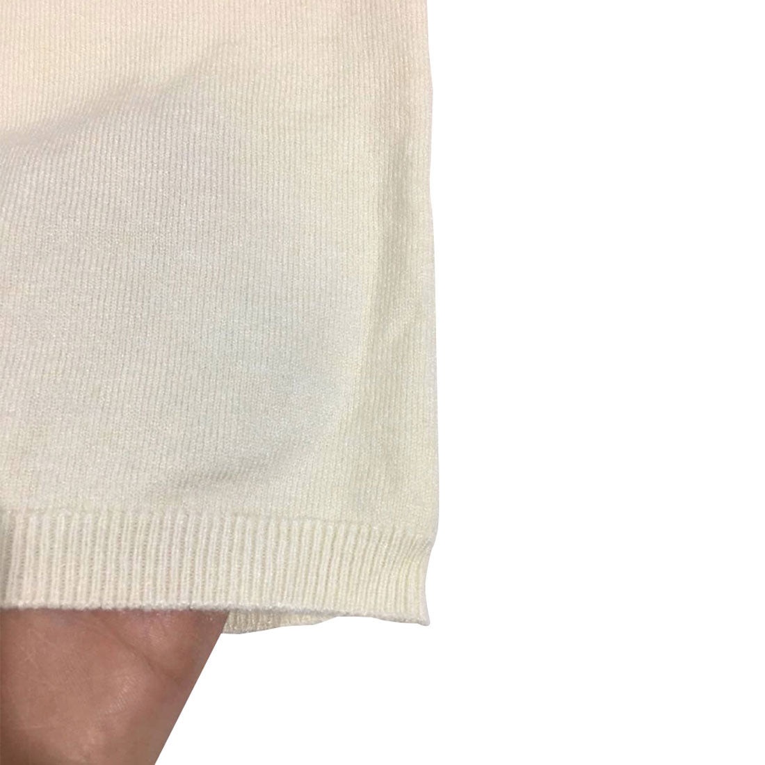アミュレット Amulet Vネック薄手ニット レディース トップス 五分袖 半袖 無地 春服 夏 秋 10代 20代 韓国ファッション オフィスカジュアル デコルテ キレイめ （ベージュ） ベージュ