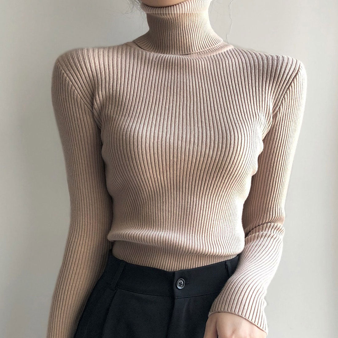Amulet Turtleneck inner knit for women, for teens, 20s, 30s, Korean fashion, autumn, winter, casual, cute, white, black, plain, simple, tops