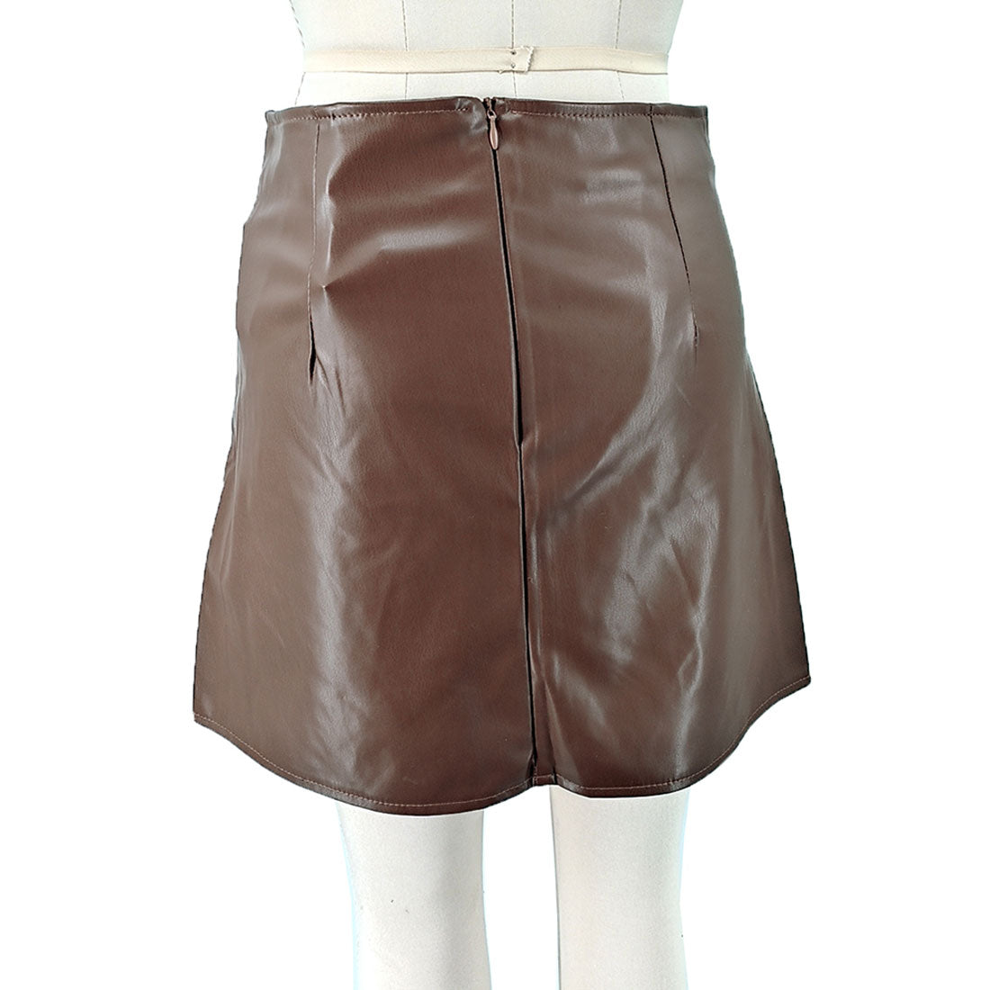 Amulet Fake Leather Mini Skirt for Women Teens 20s 30s Korean Fashion Amulet Fake Leather Mini Skirt for Women Teens 20s 30s Korean Fashion