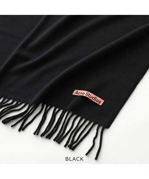 アクネストゥディオズ Acne Studios Acne Studios マフラー CA0209 ウール 無地 フリンジ 大判 （Black/ブラック） Black/ブラック