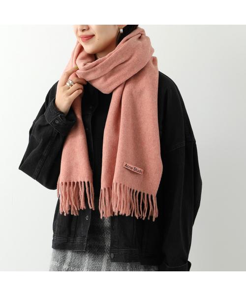 アクネストゥディオズ Acne Studios Acne Studios マフラー CA0209 ウール 無地 フリンジ 大判 （Black/ブラック） Black/ブラック