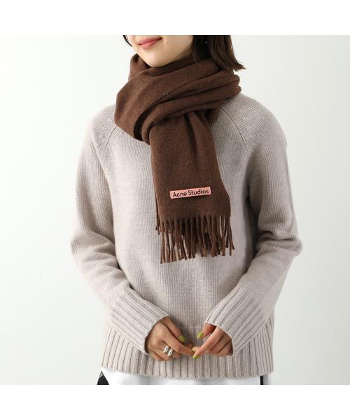アクネストゥディオズ Acne Studios Acne Studios マフラー CA0209 ウール 無地 フリンジ 大判 （Black/ブラック） Black/ブラック