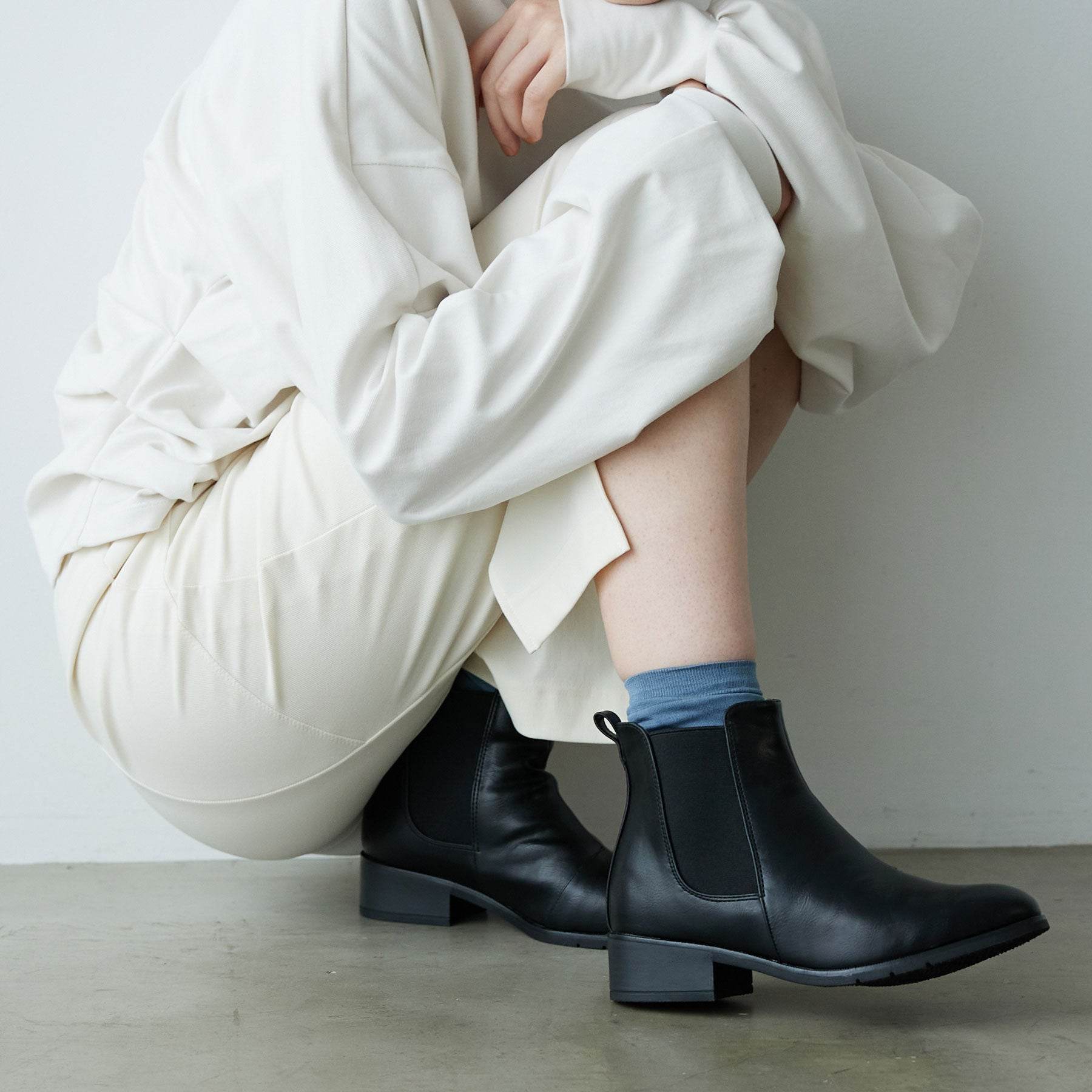 アキュアーズ AcureZ 晴雨兼用やわらかトラッドブーツ「生活防水タイプ」 （BLACK） BLACK