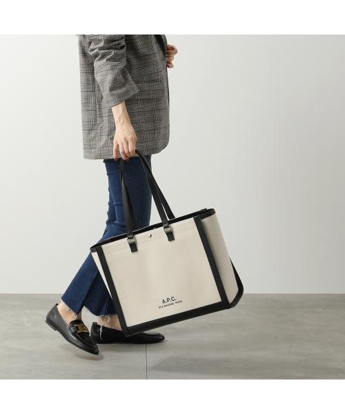 アーペーセー A.P.C. APC A.P.C. バッグ cabas camille shoulder 2.0 COEYO M61802 （LZZ/アイボリー×ブラック） LZZ/アイボリー×ブラック