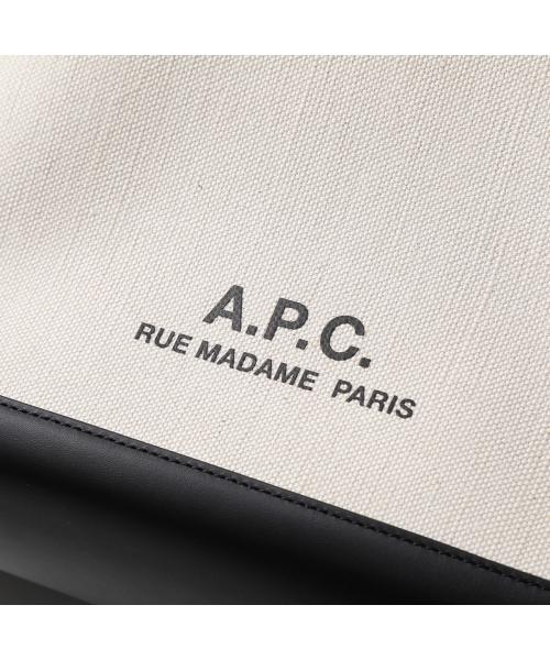アーペーセー A.P.C. APC A.P.C. バッグ cabas camille shoulder 2.0 COEYO M61802 （LZZ/アイボリー×ブラック） LZZ/アイボリー×ブラック