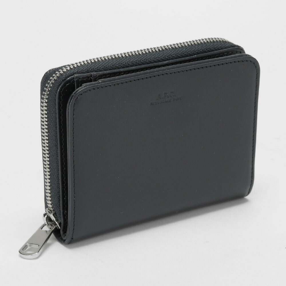アーペーセー A.P.C. PXAWV H63087 二つ折り財布 メンズ レディース 財布 ミニ財布 小銭入れ レザー シンプル プレゼント カーフレザー
