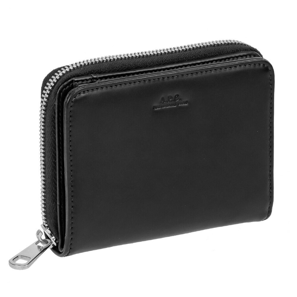 アーペーセー A.P.C. PXAWV H63087 二つ折り財布 メンズ レディース 財布 ミニ財布 小銭入れ レザー シンプル プレゼント カーフレザー