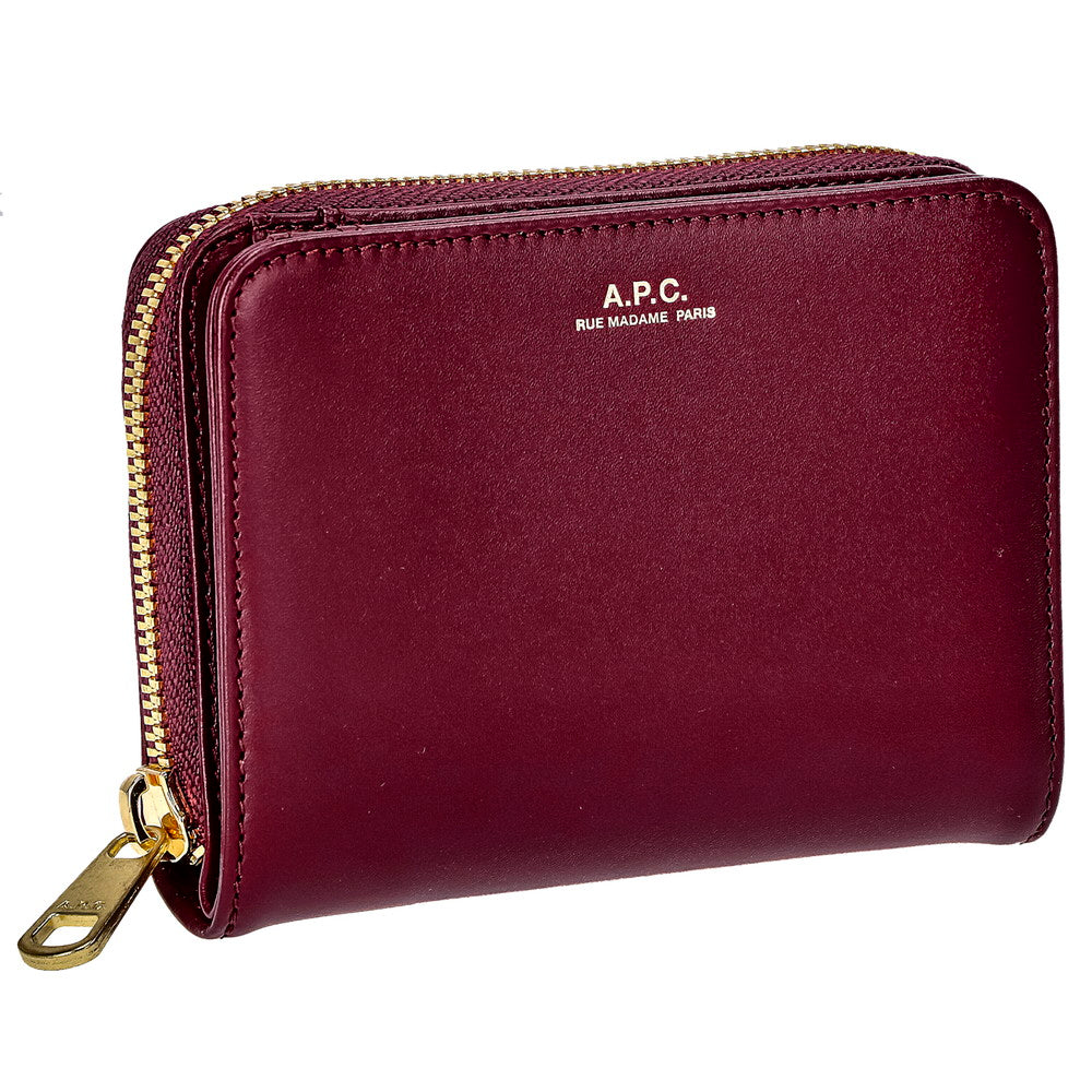 A.P.C. PXAWV F63029 Coin Purse for Men and Women, Wallet, Coin Case, Leather, Pass Case, Emma Enil, Simple, Gift, Pass Case, Card Case