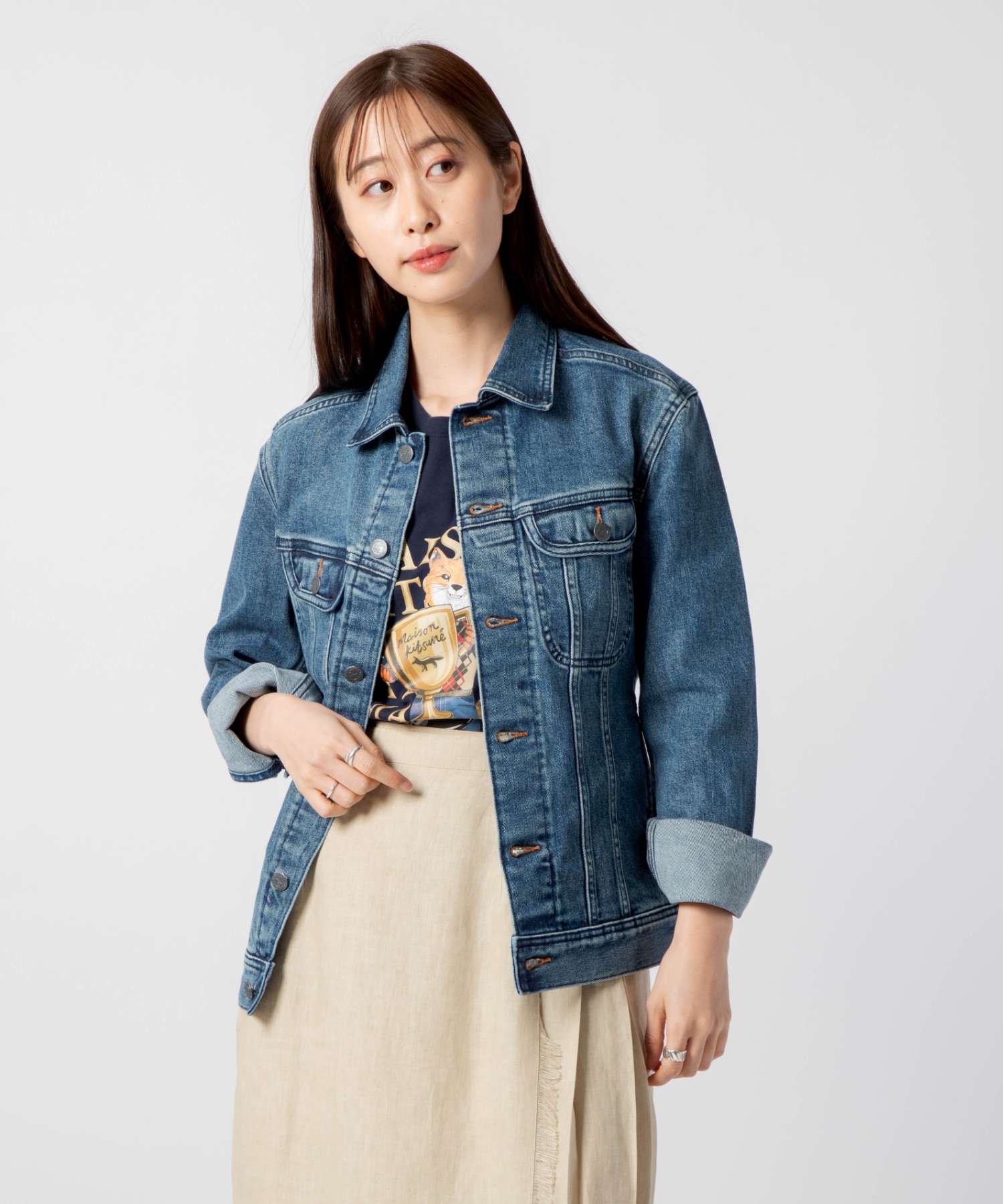 A.P.C. COZZK H02223 Jacket Men's Outerwear Denim Jacket Long Sleeve Street Regular Fit Simple Outdoor XXS ML Indigo