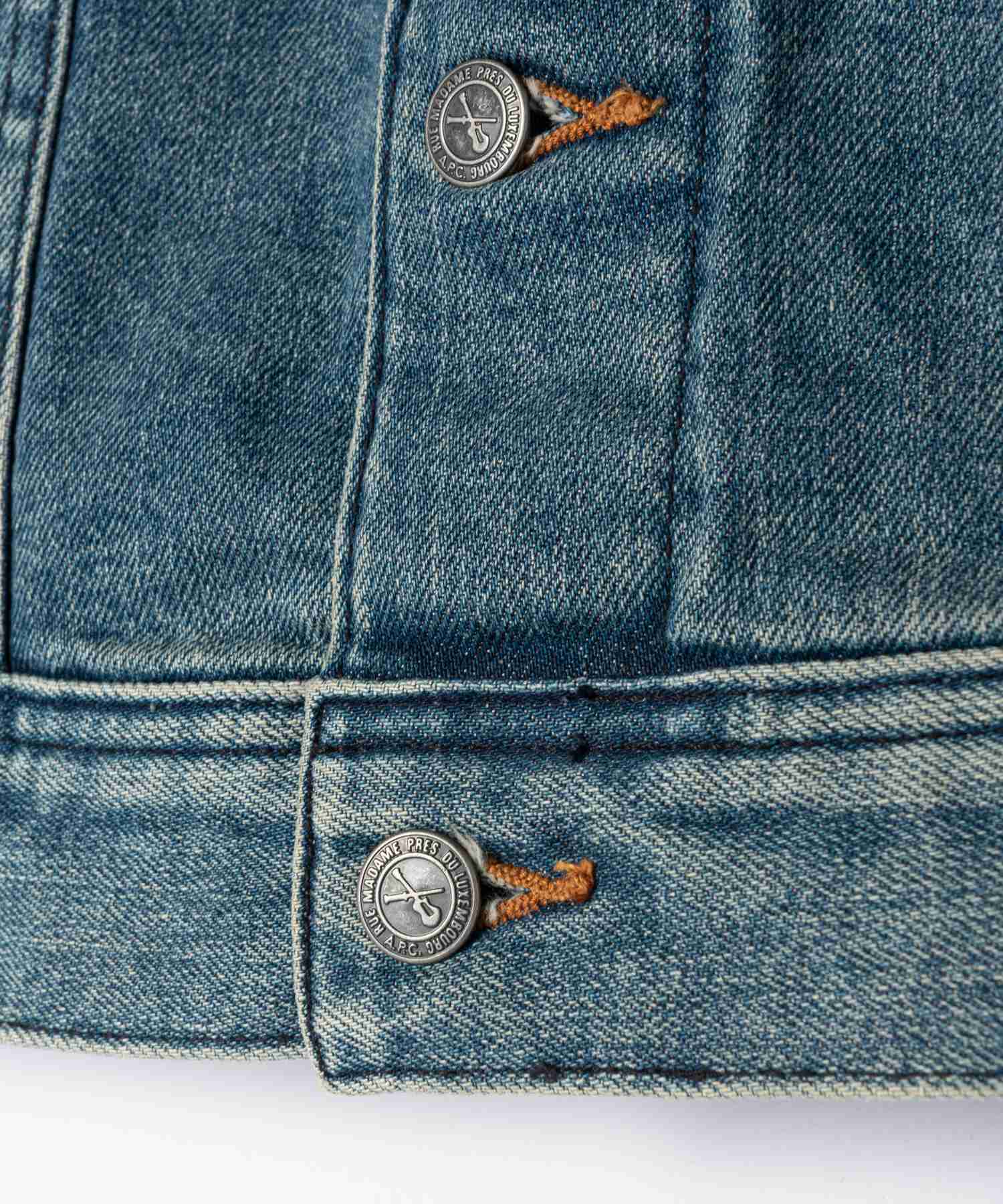 A.P.C. COZZK H02223 Jacket Men's Outerwear Denim Jacket Long Sleeve Street Regular Fit Simple Outdoor XXS ML Indigo