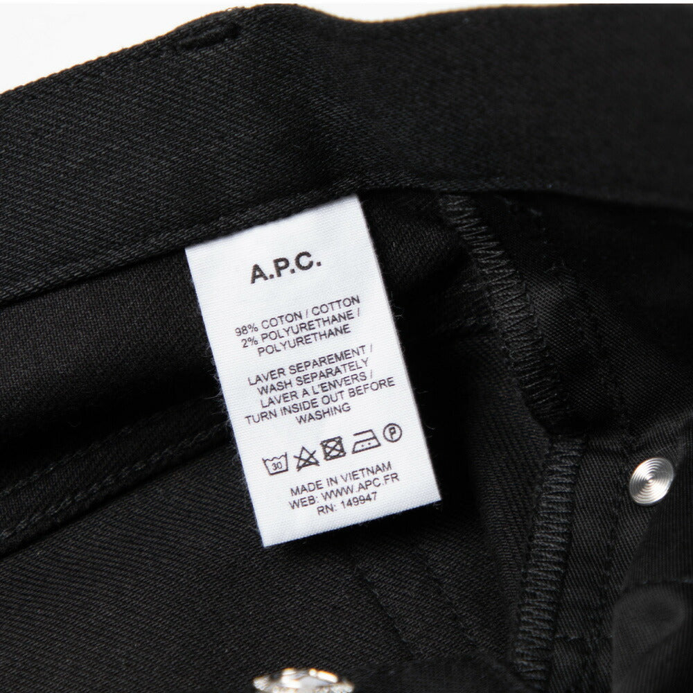 A.P.C. Jeans COZZS M09047 Denim Men's Women's Bottoms Stretch Denim Petit New Standard PETIT NEW STANDARD Black