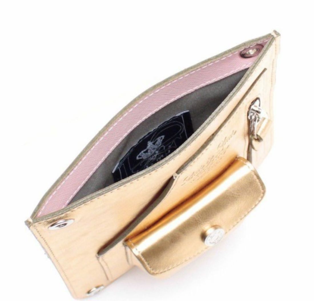 【日本製 |軽量】アクセソワ ドゥ マドモワゼル A.D.M.J. エリーゼライダースモバイルポーチ （CHAMPAGNE） CHAMPAGNE