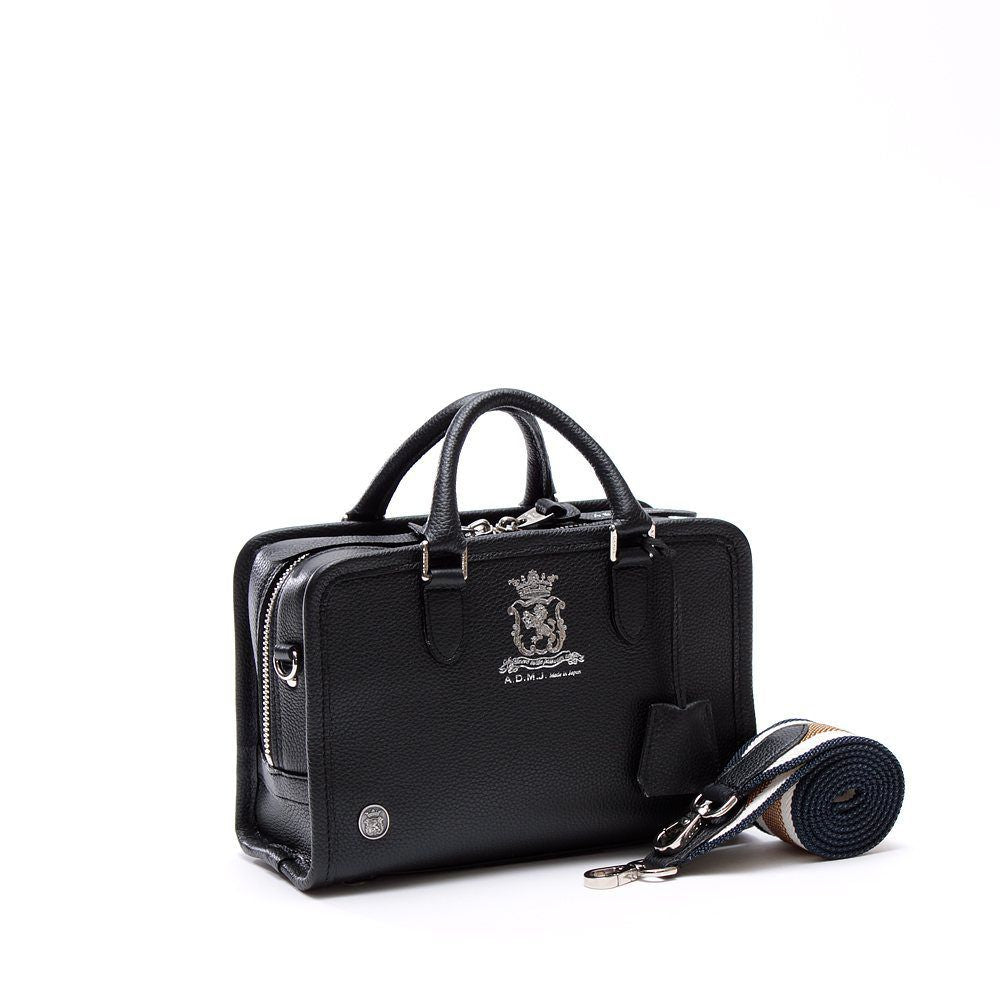【日本製 |軽量】アクセソワ ドゥ マドモワゼル A.D.M.J. モーツァルトヘリ巻きボストン23cm （BLACK） BLACK