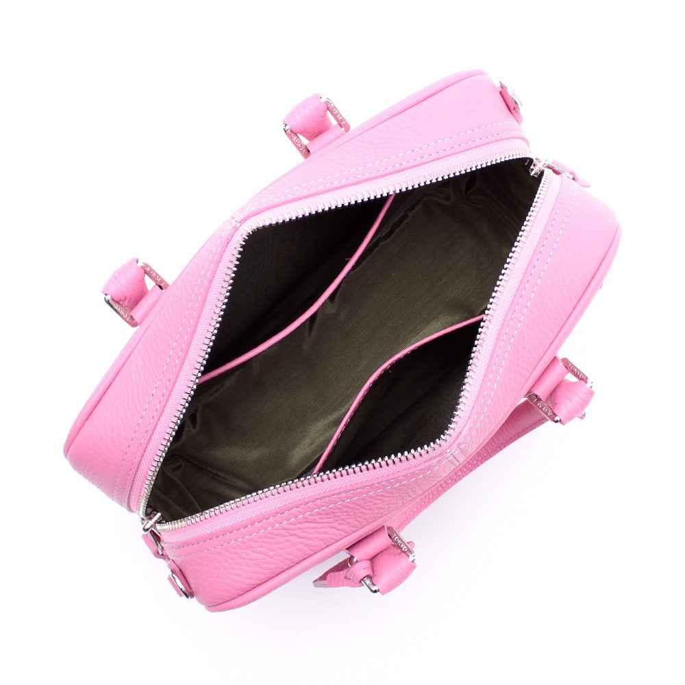 ADMJ アクセソワ スワロフスキー ボストン スワロフスキー・クリスタル 牛革 ボストンバッグ 23cm / A.D.M.J.