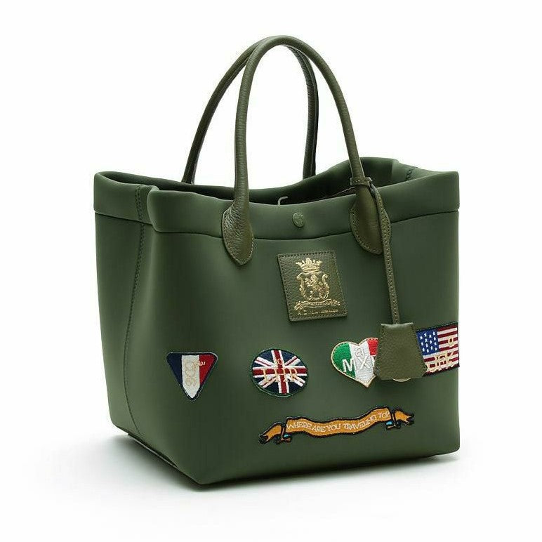 アクセソワ ドゥ マドモワゼル A.D.M.J. マジックライト/フラッグワッペントート25cm　KHAKI、L KHAKI,L