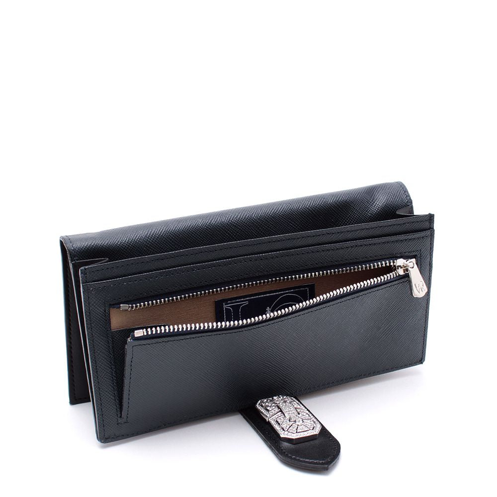 【日本製 |軽量】アクセソワ ドゥ マドモワゼル A.D.M.J. ヴィッテリアルマアールデコウォレット （NERO） NERO