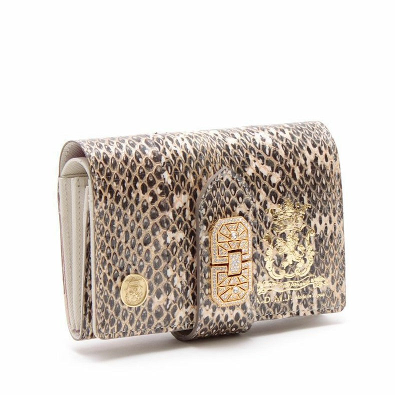 【日本製 |軽量】アクセソワ ドゥ マドモワゼル A.D.M.J. スネークレザーアールデコパース （CARINATA NATURAL GOLD） CARINATA NATURAL GOLD