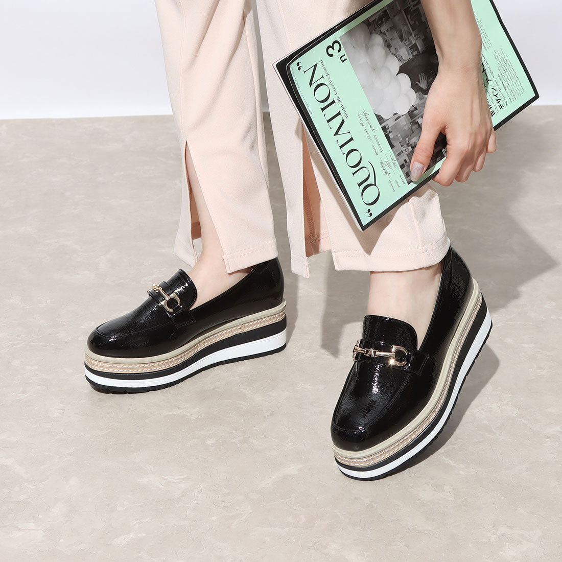 A.I  A.I Heel Up Slip-On Loafer Shoes 02-8812