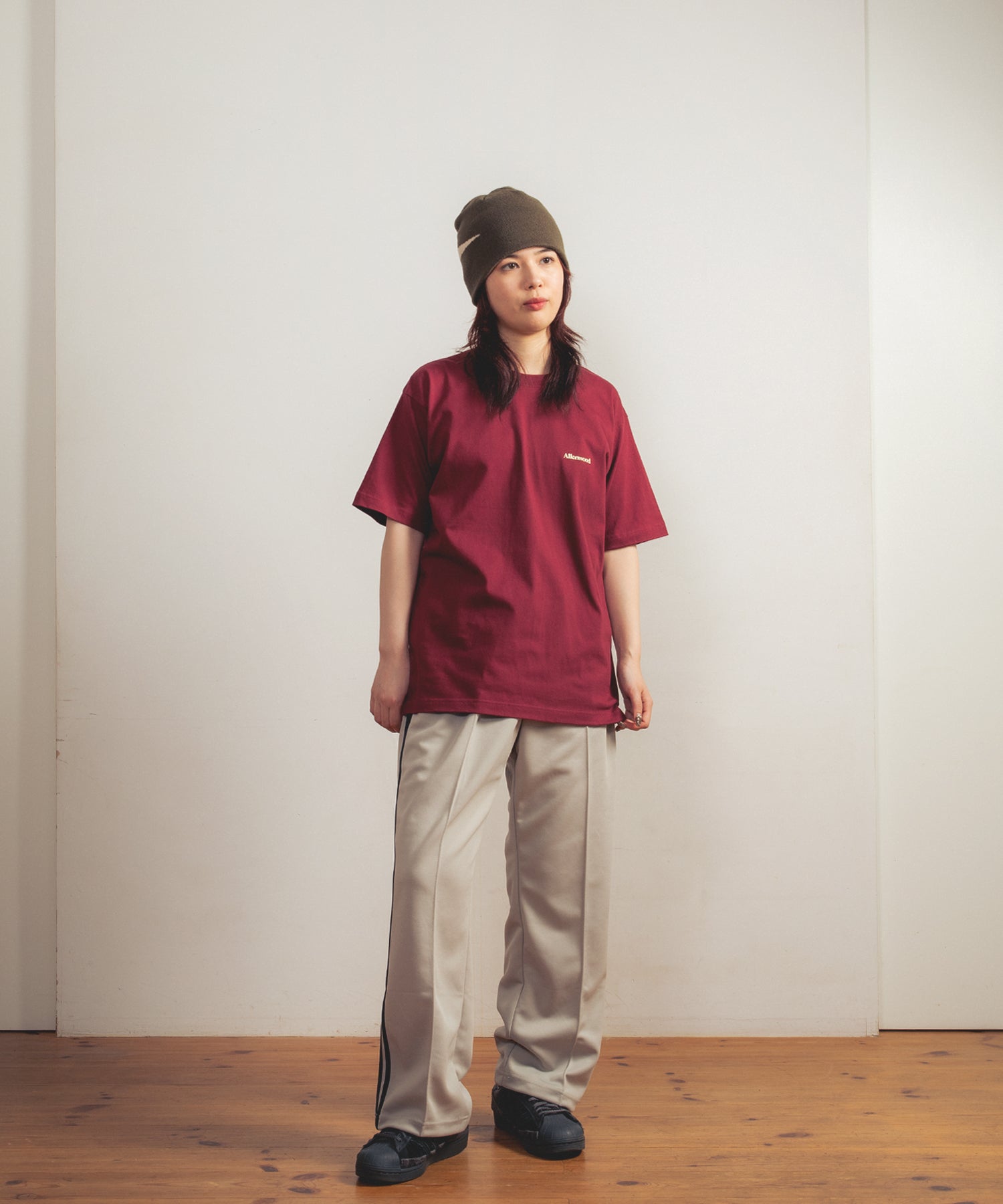 アレンウッド Allenwood LOGO T-SHIRT （BURGUNDY） BURGUNDY