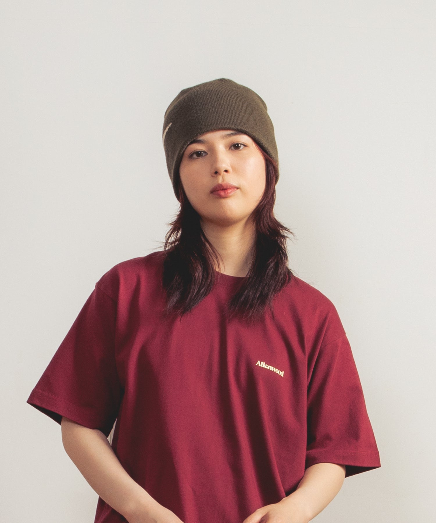 アレンウッド Allenwood LOGO T-SHIRT （BURGUNDY） BURGUNDY