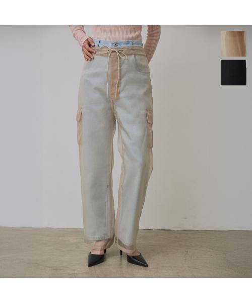 Abor カーゴパンツ Organdie Cargo Pants 251-62004 （802/BEIGE/ベージュ） 802/BEIGE/ベージュ