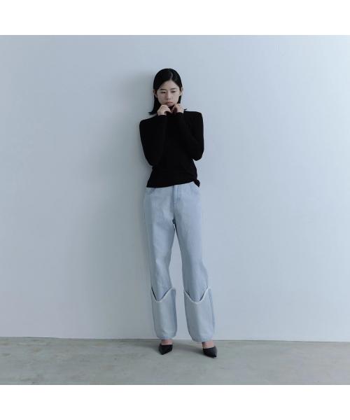 Abor デニムパンツ Layered Leg Cover Denim 242-62035 （909/BLACK/ブラック） 909/BLACK/ブラック