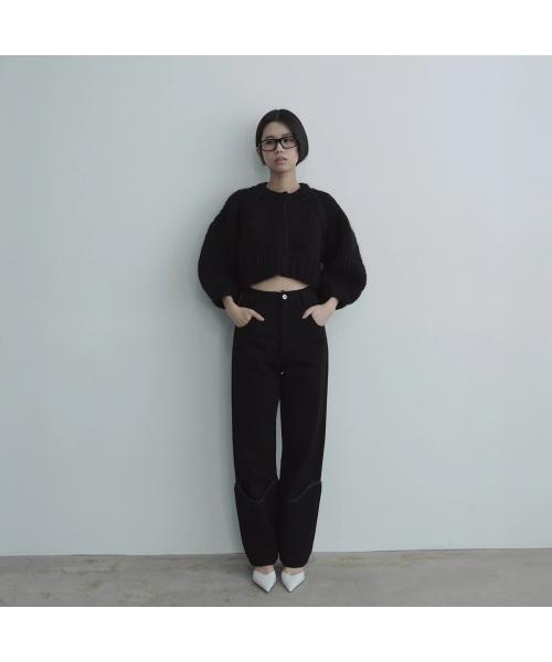 Abor デニムパンツ Layered Leg Cover Denim 242-62035 （909/BLACK/ブラック） 909/BLACK/ブラック