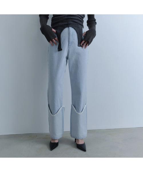 Abor デニムパンツ Layered Leg Cover Denim 242-62035 （503/LIGHT-BLUE/ブルー） 503/LIGHT-BLUE/ブルー