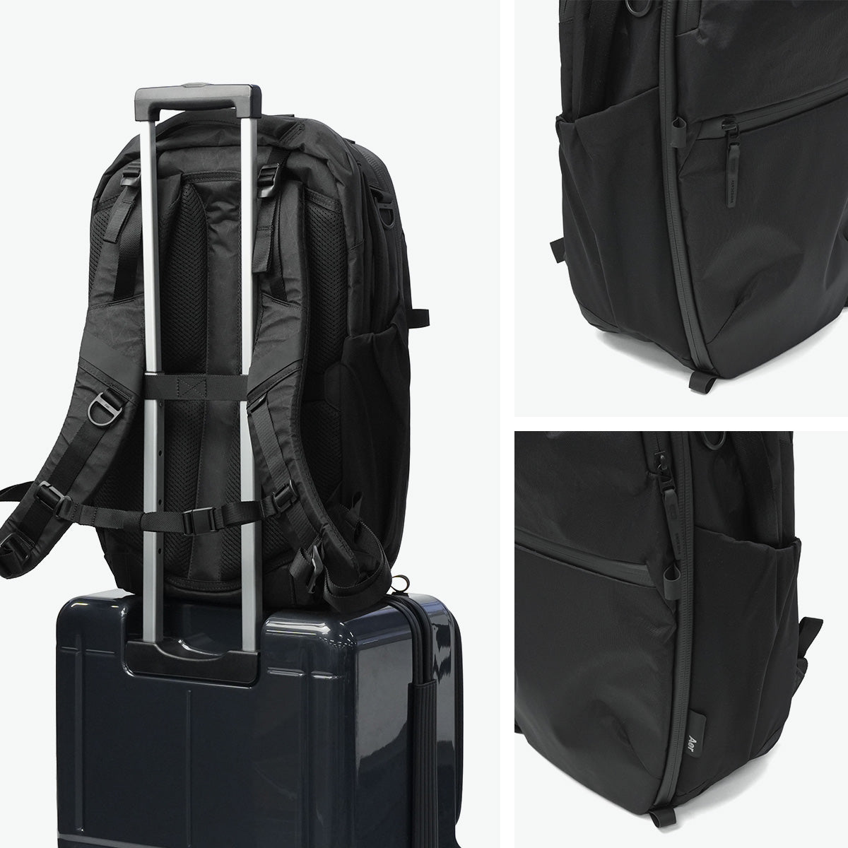 エアー Aer リュック 通勤 通学 メンズ リュックサック バックパック 旅行 PC収納 16inch 撥水 ビジネス ナイロン B4 2層 Travel Collection PACK 4 28L X-PAC（Black） Black
