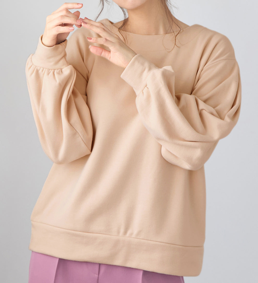 アロッタ Alotta あったか裏ファー袖タックスウェット （エクリュ） エクリュ
