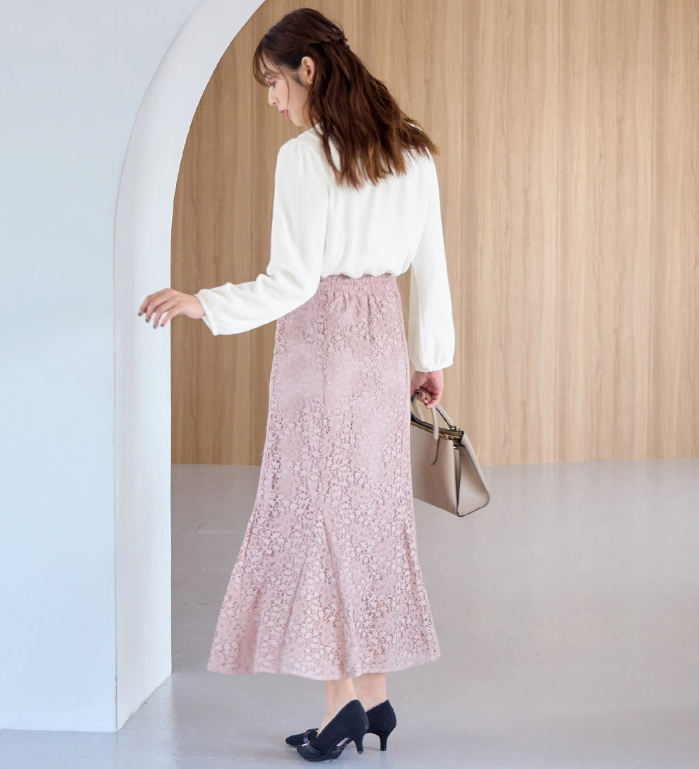 アロッタ Alotta あったか裏地付ネックパールブラウス