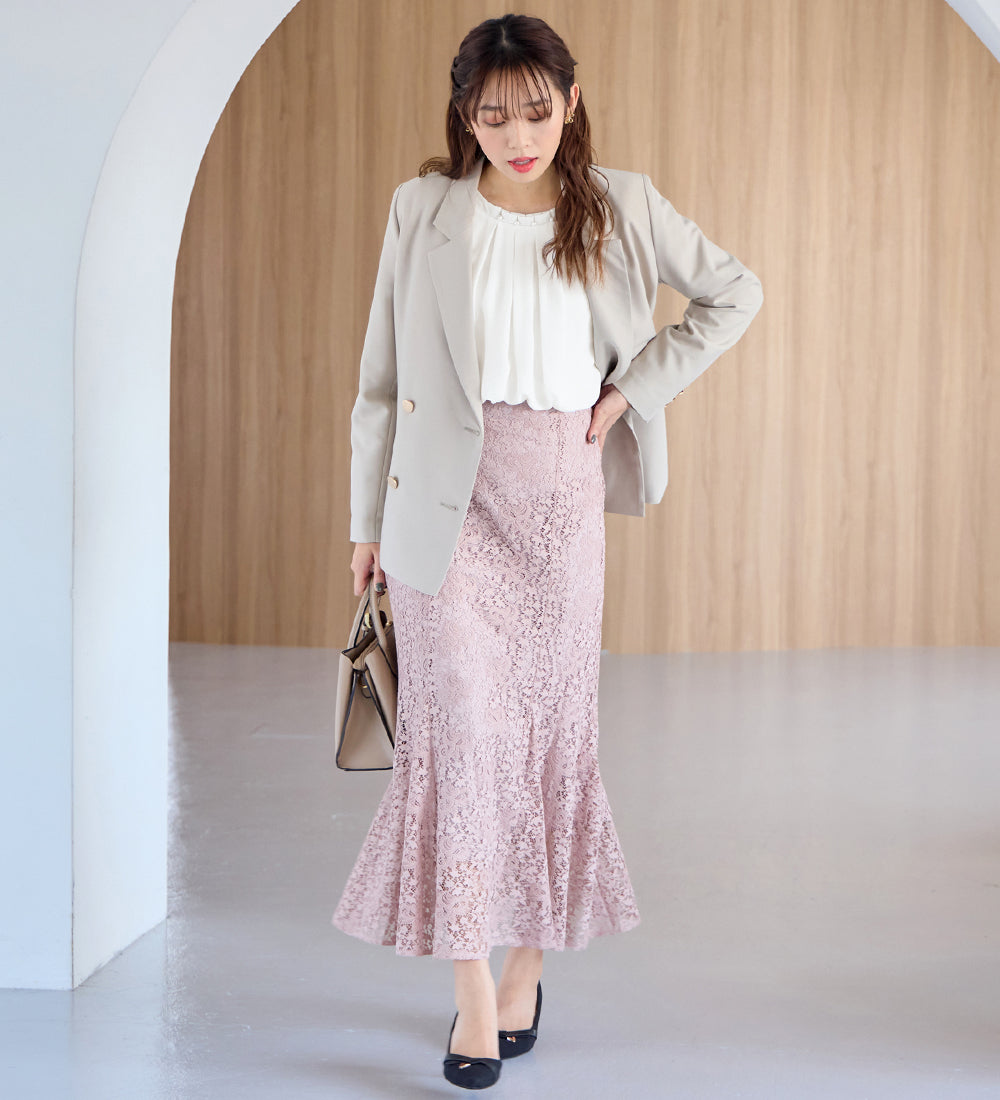 アロッタ Alotta あったか裏地付ネックパールブラウス