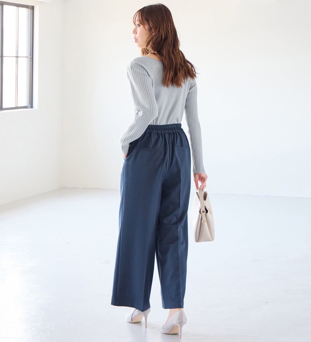アロッタ Alotta カシミヤタッチ肩刺しゅうニット