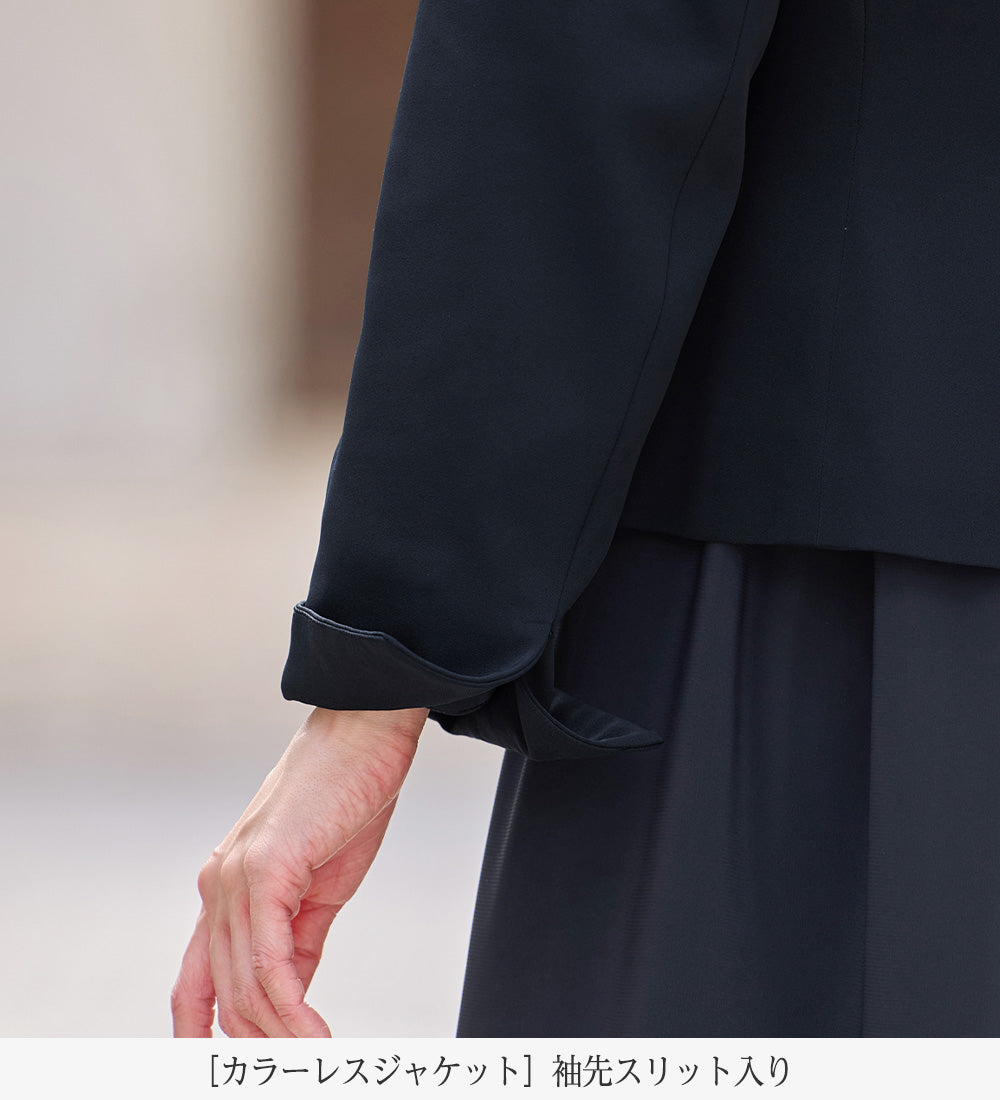 アロッタ Alotta 【選べるジャケット】洗える上品ボウタイワンピーススーツ （ブラック） ブラック