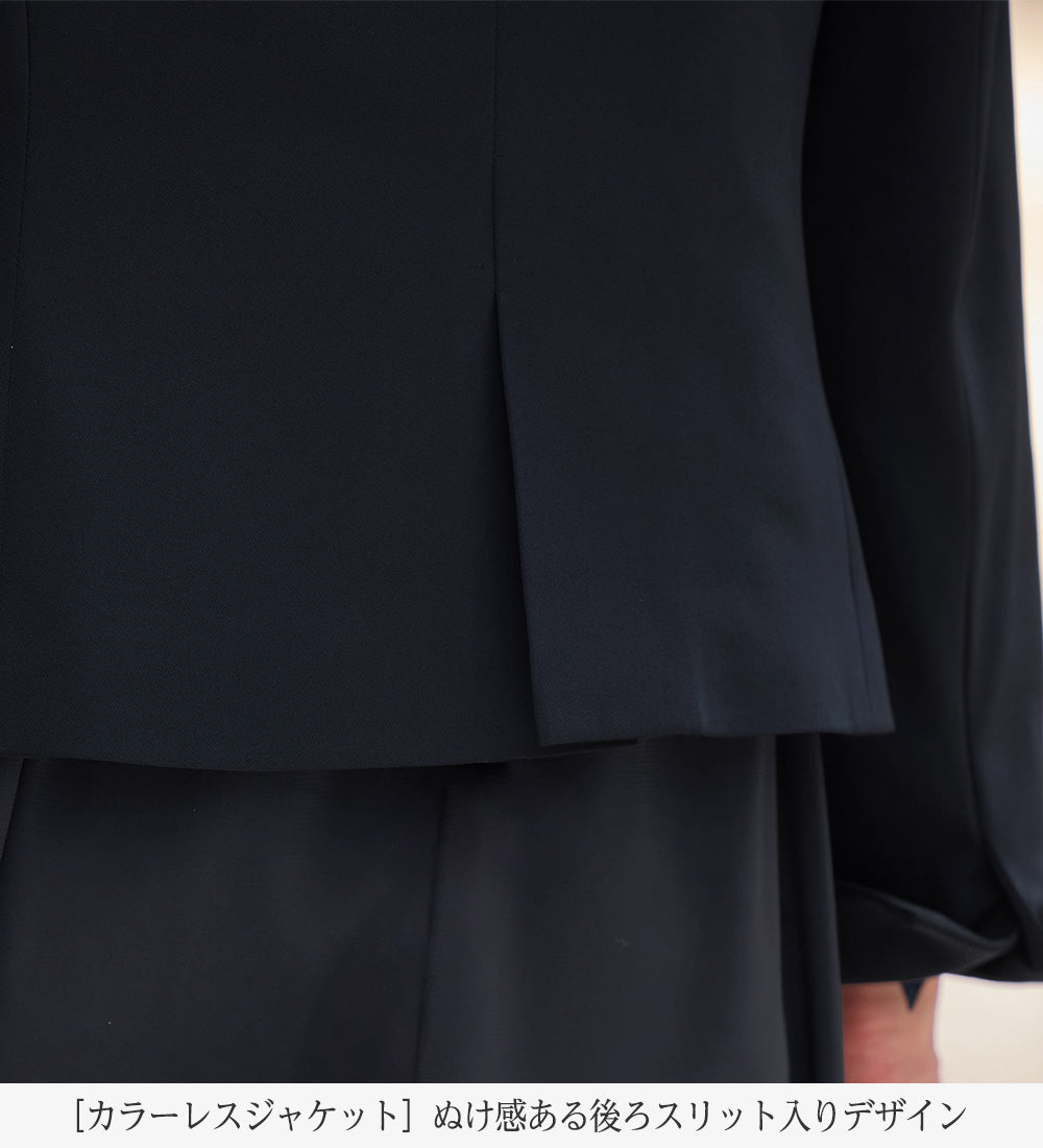 アロッタ Alotta 【選べるジャケット】洗える上品ボウタイワンピーススーツ （ブラック） ブラック